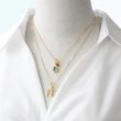 AS jewelry hot selling letter fe love pendant necklace female copper plated 18k gold clavicle chain nkb352