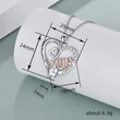 European and American necklace mom double heart two-color necklace high value Mother's Day gift