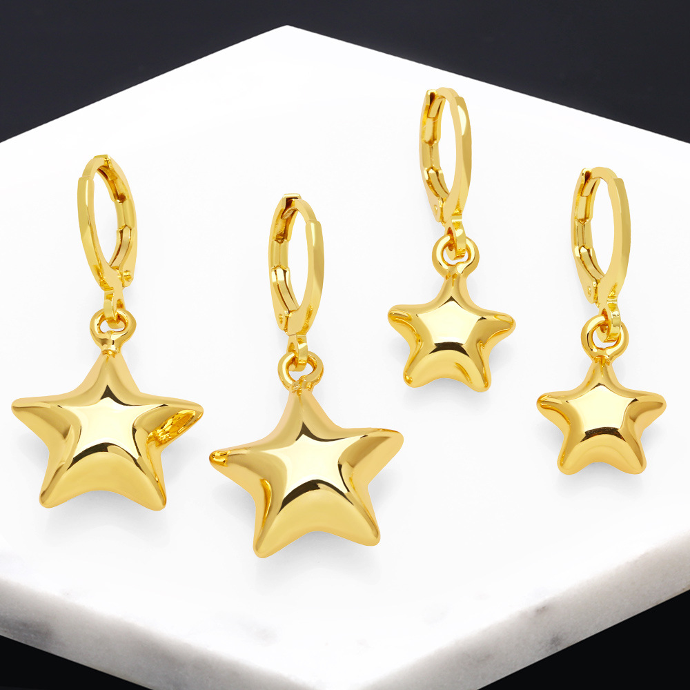 European and American fashion retro metal earrings temperament simple star five-pointed star earrings versatile earrings era268