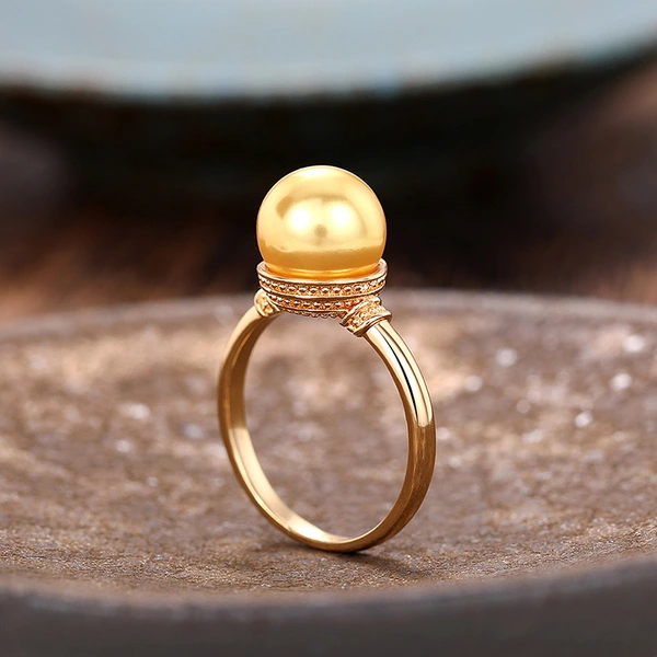   Fashion new imitation pearl ring retro vintage medieval style ring noble ring