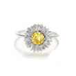  Forest style exquisite sunflower ring for women pastoral style flower flower ring fashionable and fresh popular jewelry