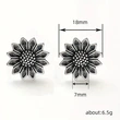   New European and American daisy earrings, metal feel, old sunflower earrings, factory direct sales