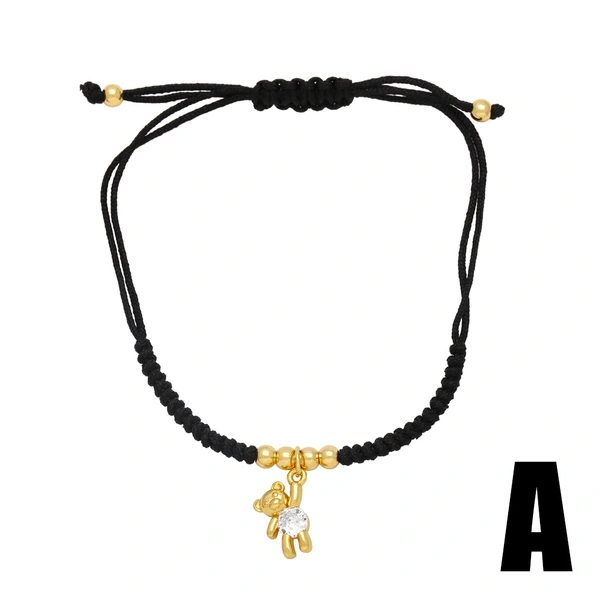 European and American jewelry personality animal braided bracelet fashion sweet cute bear rabbit bracelet female bre22