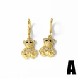 AS jewelry European and American simple fashion copper plated real gold animal bear elephant earrings ear buckle earrings era061