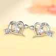  Cupid heart design earrings for women, fashionable and individual hot girl earrings, European and Korean trendy earrings