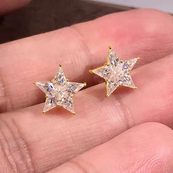 Attendance exquisite star earrings for women daily simple fashion accessories y2k sweet style personality