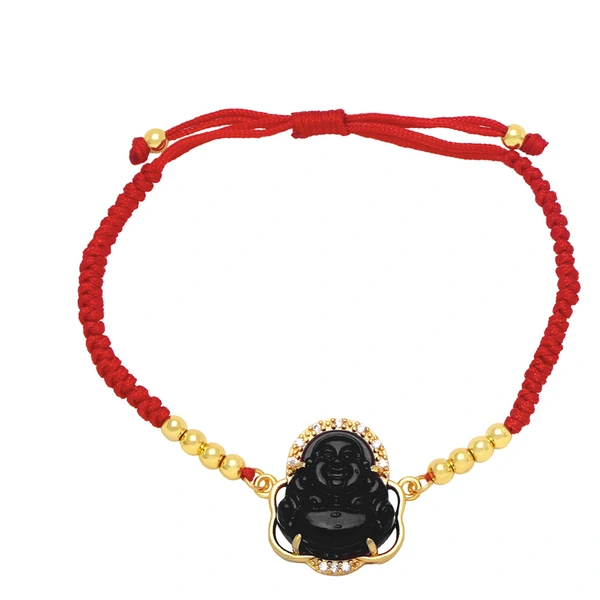 Creative Chinese style red string bracelet fashion design national tide diamond zircon Maitreya Buddha bracelet female brh73