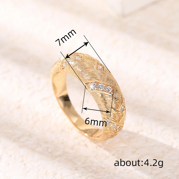  Italian retro light luxury braided ring female niche design fashion twist ring autumn and winter accessories