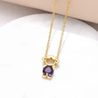 AS jewelry girl pendant necklace copper plated real gold heart-shaped zircon clavicle chain nka031