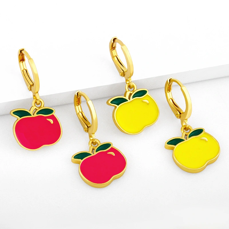 Clearance new fruit earrings apple earrings cute earrings net celebrity girl accessories erx23