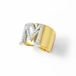 AS jewelry European and American hot-selling gold-plated glossy white K26 English letter ring ring rir75 ring