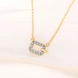  Fashion OL simple necklace geometric hollow design pendant light luxury daily versatile bead chain necklace