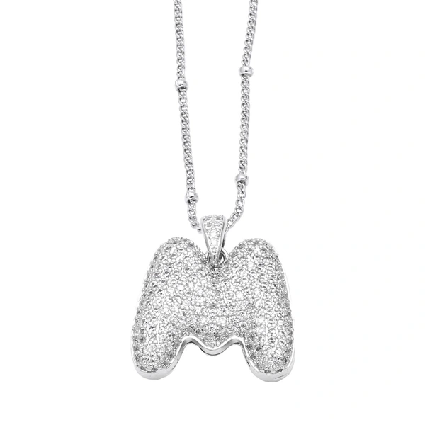 AS jewelry 26 English letters necklace female gold-plated full zircon clavicle chain nkn71