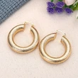 European and American style fashionable hoop earrings for women, grainy thick hoop niche design jewelry Middle East hot style