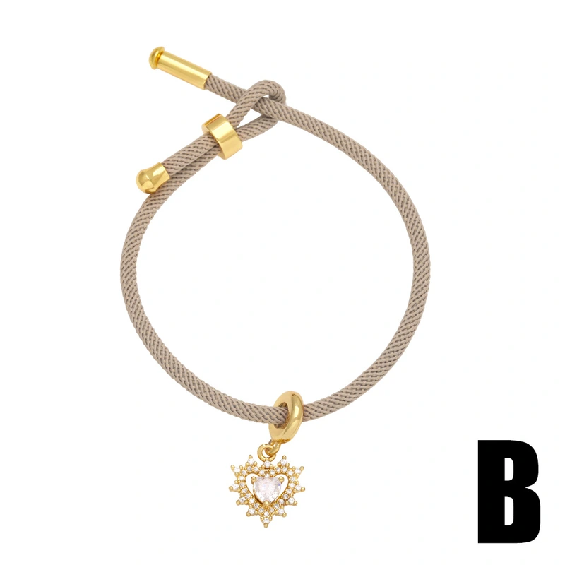 Hot selling love Madonna bracelet inlaid with zircon gold-plated peach heart pendant hand jewelry bracelet brc88