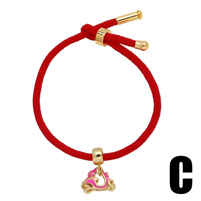 AS jewelry hot selling electric car pendant bracelet gold-plated oil drop color bracelet hand jewelry bre46