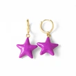 Clearance AS jewelry European and American five-pointed star pendant dripping copper 18k gold-plated women's earrings earrings era108