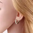 AS jewelry Europe and the United States new hot selling smooth two-color love star gold-plated earrings ear needle earrings erv36