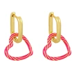 European and American color drop oil geometric earrings niche design simple love heart earrings female temperament earrings ery42