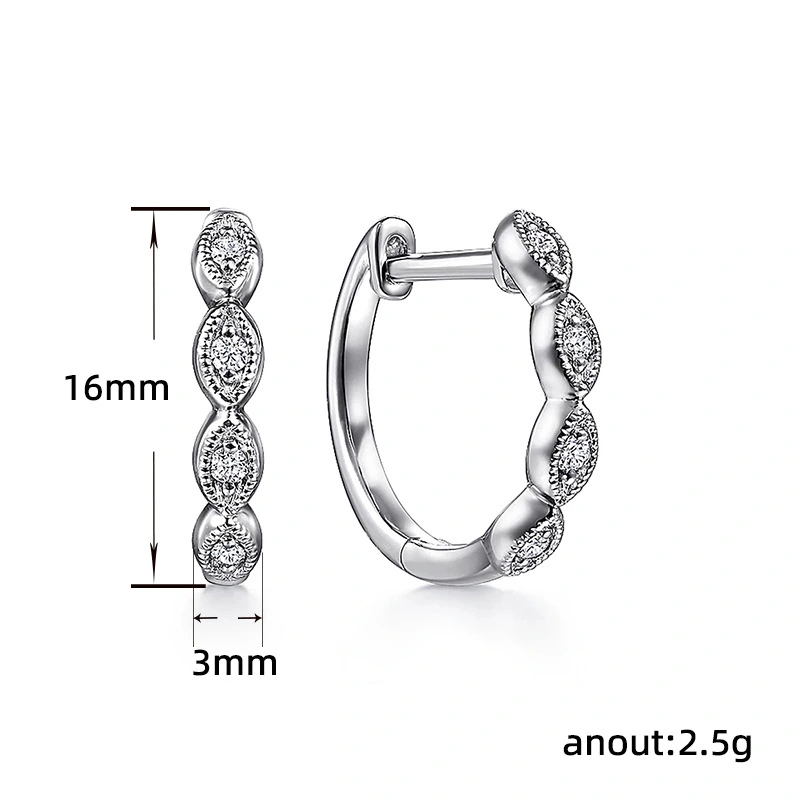 Simple popular twisted earrings niche design hip-hop earrings earrings small circle earrings
