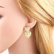 AS jewelry Europe and the United States hot selling full zircon copper plated real gold heart-shaped flower earrings earrings earrings erz81