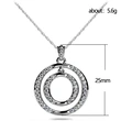 Korean style new fashion double ring diamond necklace simple and versatile boutique necklace clavicle chain