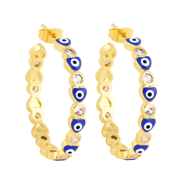 European and American cold style devil eye earrings personality color oil drop love eye earrings earrings era187