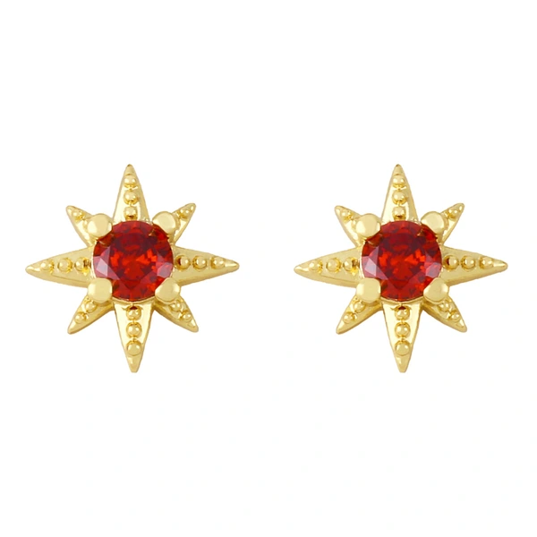 European and American new simple star diamond earrings niche high-end six-pointed star earrings net celebrity jewelry ery85