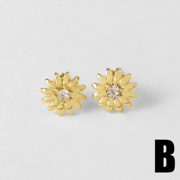 AS jewelry European and American simple hot selling pearl love bear bee copper plated real gold earrings err64