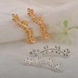    New jewelry natural popular multi-layer leaf earrings curved branch leaf earrings