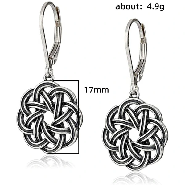 Ancient Turkish women's retro earrings with empty support, elegant and atmospheric braided earrings, classical ethnic style earrings