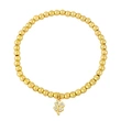 Niche design color-preserving gold bead bracelet angel turtle leaf pendant bracelet student girlfriend bracelet bra56