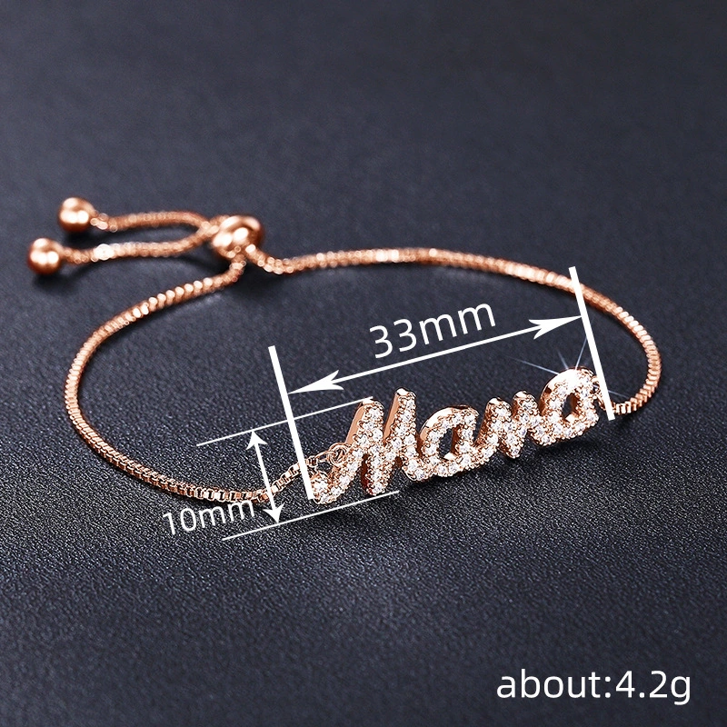 Manufacturers wholesale mama bracelet women's exquisite micro-inlaid zircon jewelry ladies elegant everyday accessories