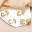 Jewelry hot sale irregular earrings for women gold-plated zircon C-shaped ear bone clip earrings era143