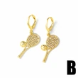 AS jewelry European and American hot selling copper plated 18k gold boys and girls racket earrings earrings era377 earrings