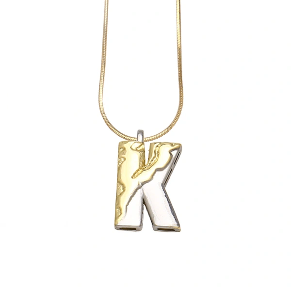 AS jewelry European and American 26 English letters pendant necklace female two-color gold-plated clavicle chain nkp20