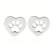  European and American cute cat claw earrings for girls cute footprints popular earrings fashionable and popular earrings