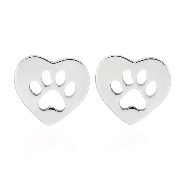  European and American cute cat claw earrings for girls cute footprints popular earrings fashionable and popular earrings