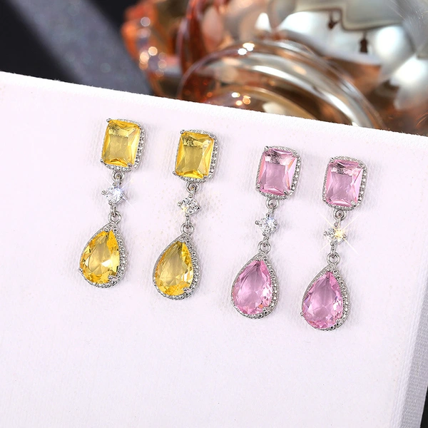 European and American mid-length fashion teardrop earrings personality geometric new hot-selling earrings live broadcast hot-selling earrings
