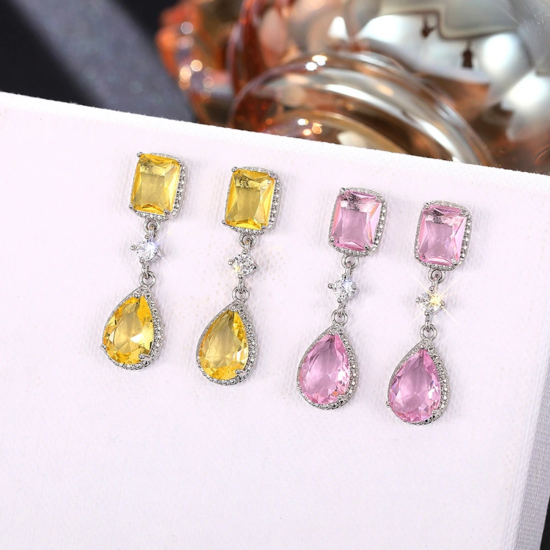 European and American mid-length fashion teardrop earrings personality geometric new hot-selling earrings live broadcast hot-selling earrings