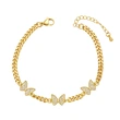 Clearance European and American fashion hip-hop butterfly bracelet female cool style personality fashion Cuban chain bracelet brd40