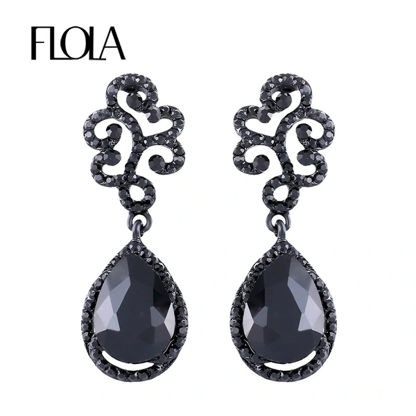 AS jewelry inlaid crystal water drop bridal earrings female simple fashion earring accessories erj07