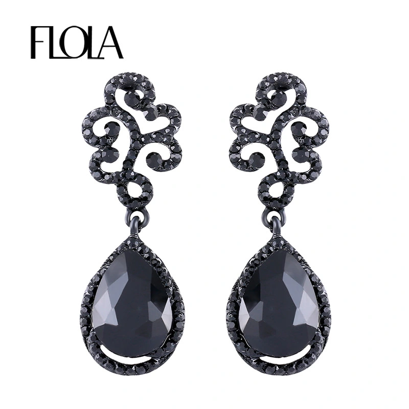 AS jewelry inlaid crystal water drop bridal earrings female simple fashion earring accessories erj07
