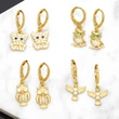 Hot selling earrings European and American simple zircon all-match cartoon animal earring pendant wholesale ert97