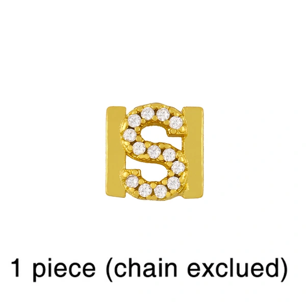 European and American 26 square brand English letter bracelet female bracelet cold style personality DIY diamond letter bracelet brc87