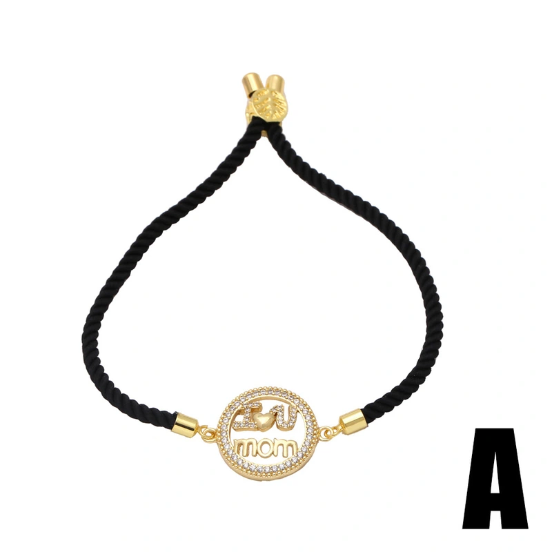 AS jewelry European and American pearl love bracelet gold-plated zircon Mother's Day mama bracelet brh74