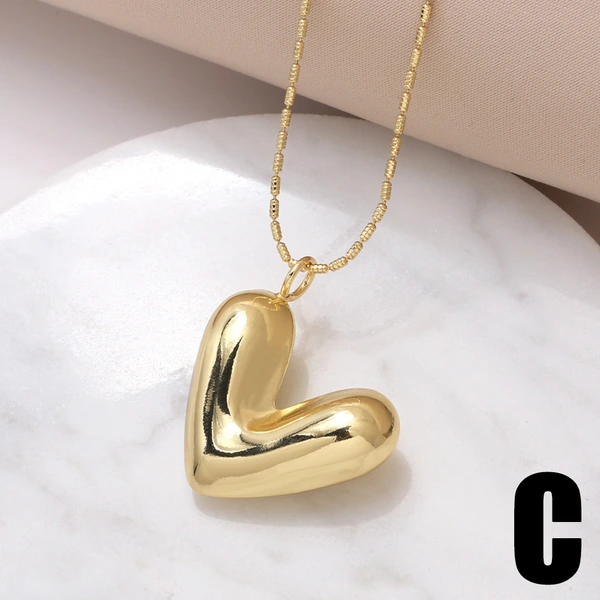 Hot selling love pendant necklace female copper plated real gold Brazilian Valentine's Day clavicle chain nkr58