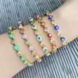 European and American jewelry devil eye bracelet women's multi-color oil drop diamond eye C-shaped open bracelet brh25