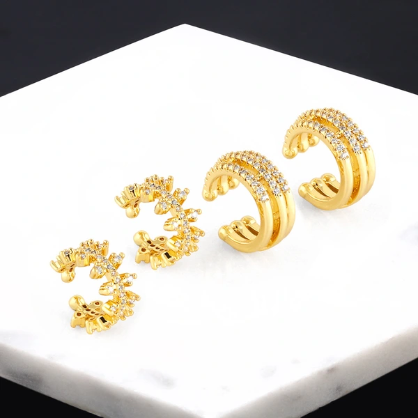 Hot selling high-end temperament ear bone clip European and American cool style ear clip female non-pierced earrings wholesale era169