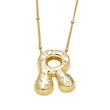 AS jewelry new fat 26 English letters pendant necklace gold-plated zircon clavicle chain nkq97